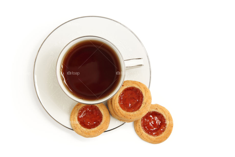 Cup of Tea with Cookies 