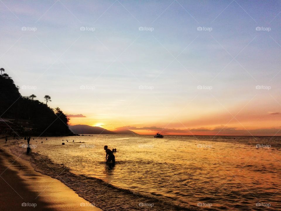 Reflection of the night sky