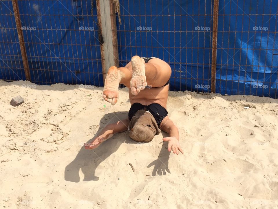 Yoga on the beach