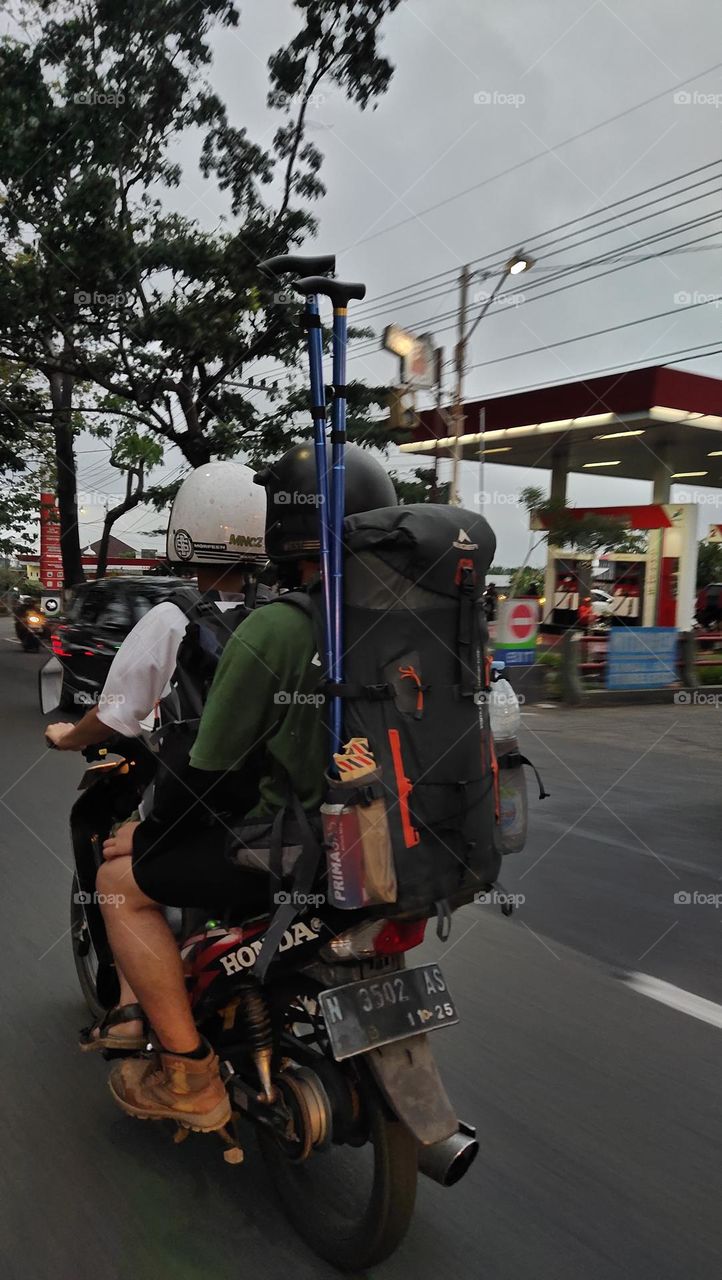 traveling with motorcycle