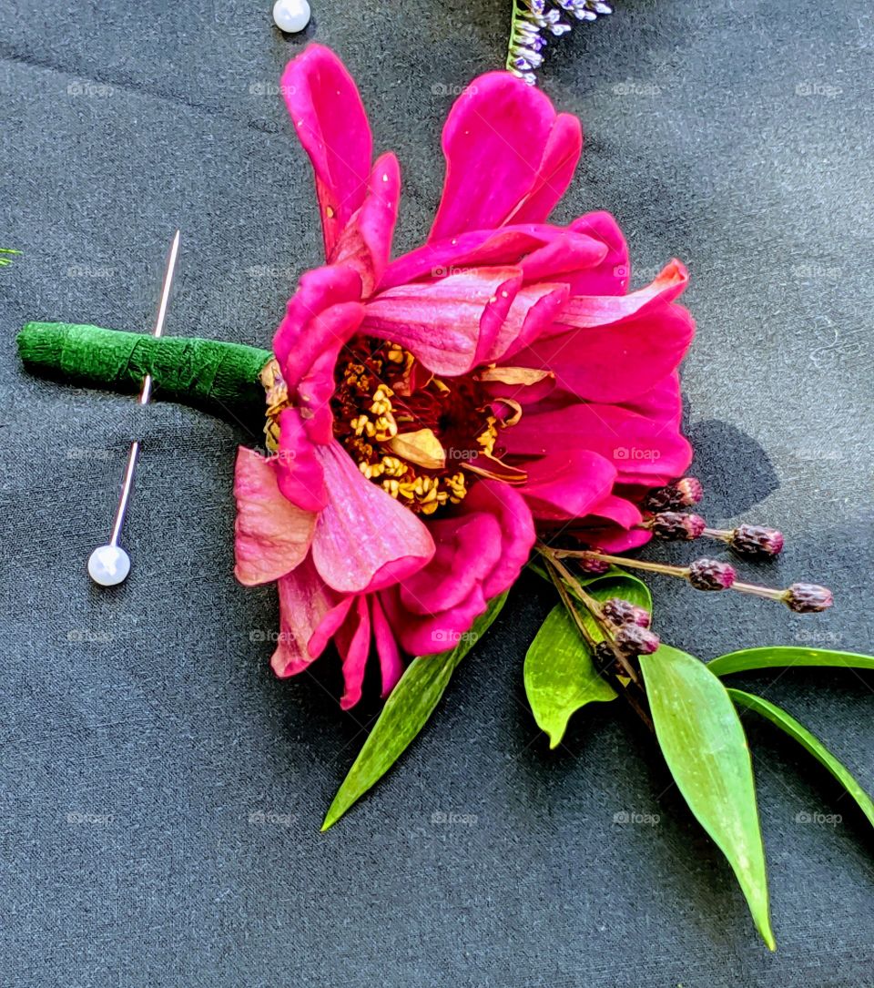 boutonniere; bright colors