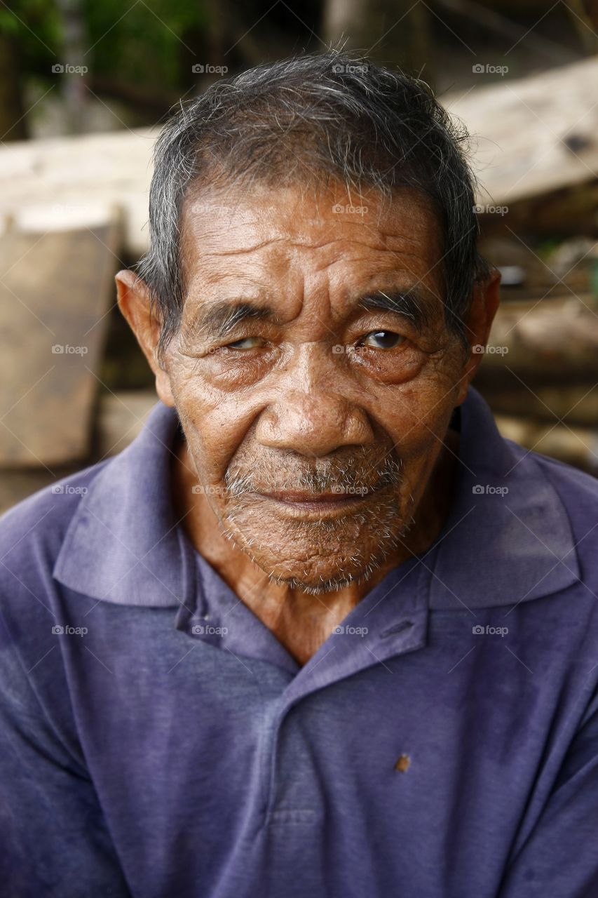 old asian man. portrait of an old asian man