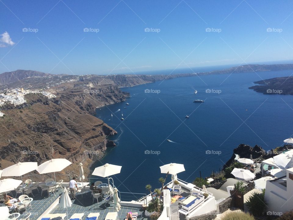 Santorini caldera view 