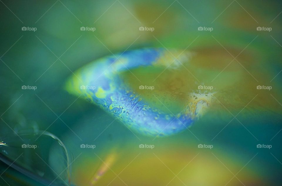 Abstract background on a water bubble 