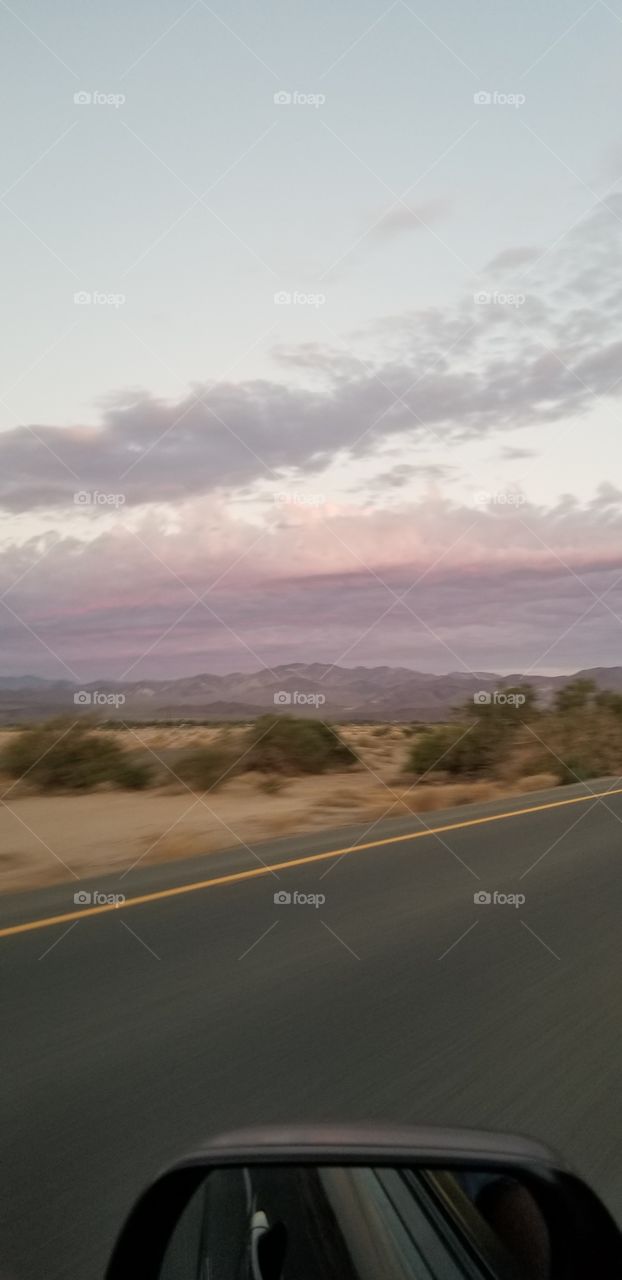 sunrise on the way to California