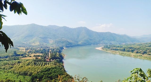 Maekong river near dam at Lao