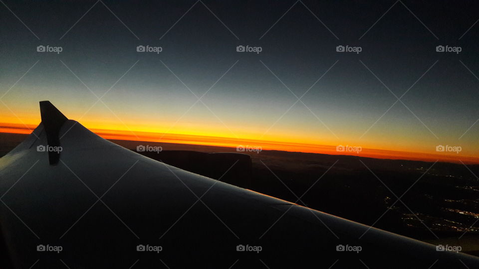 plane sunset