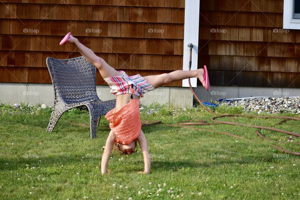 Always fun with my niece, Violet! She’s always excited to show me her gymnastics skills.