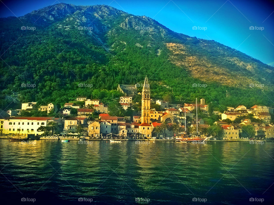 amazing city perast, boka bay, montenegro, europe
