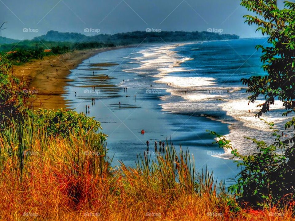 Beach view from above 