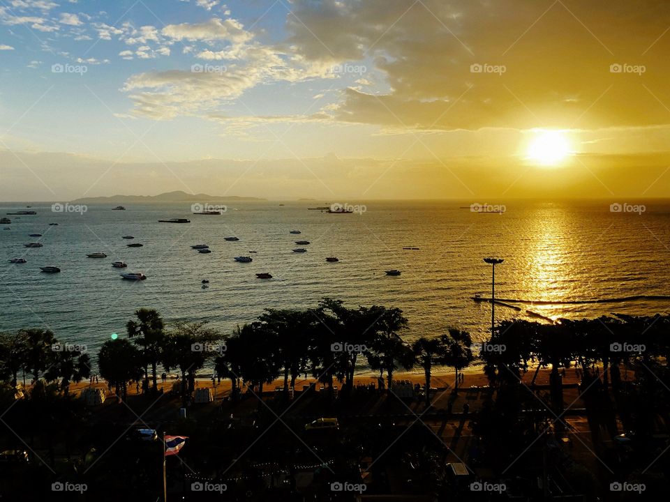 Sunset at Pattaya,Thailand