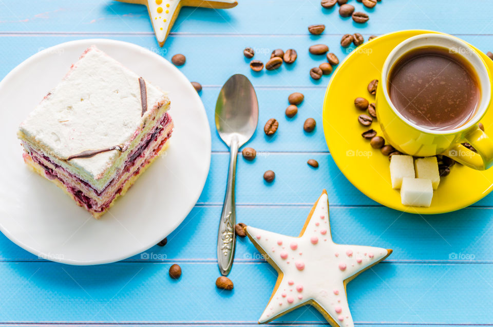 Still life with sweets and coffee