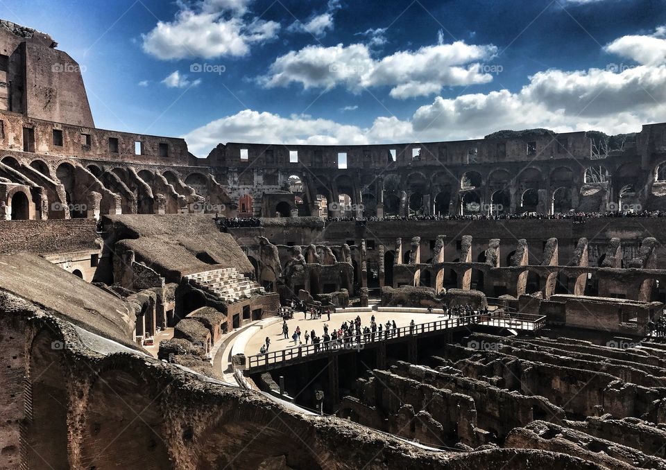 Inside view of the colosseum 