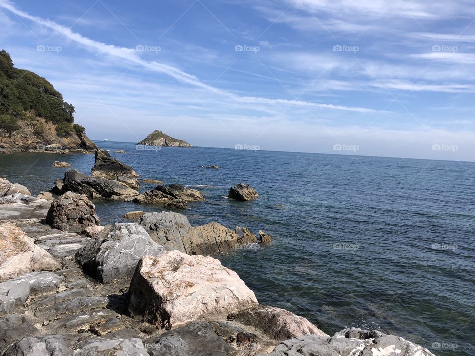 Another photo of the to end of Meadfoot Beach Torquay on a glorious summers day.