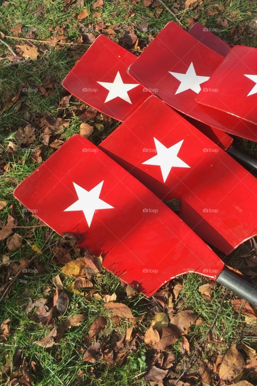 Potomac Boat Club rowing oars.