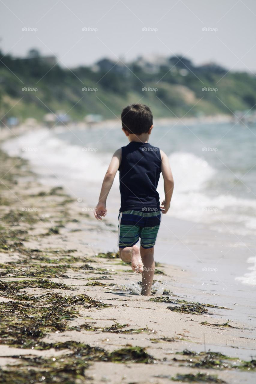 Running on beach