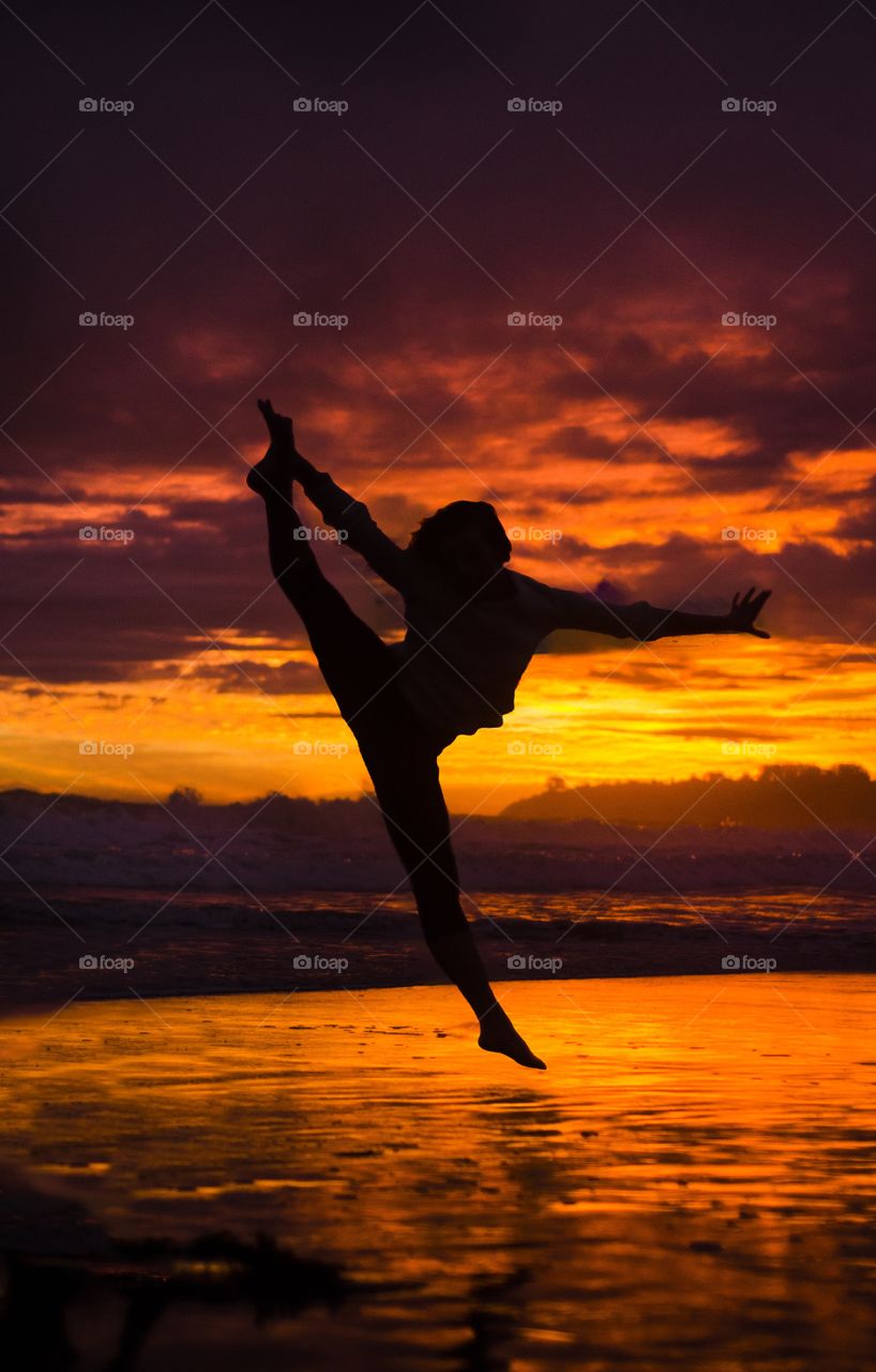 Dancing on the beach in California