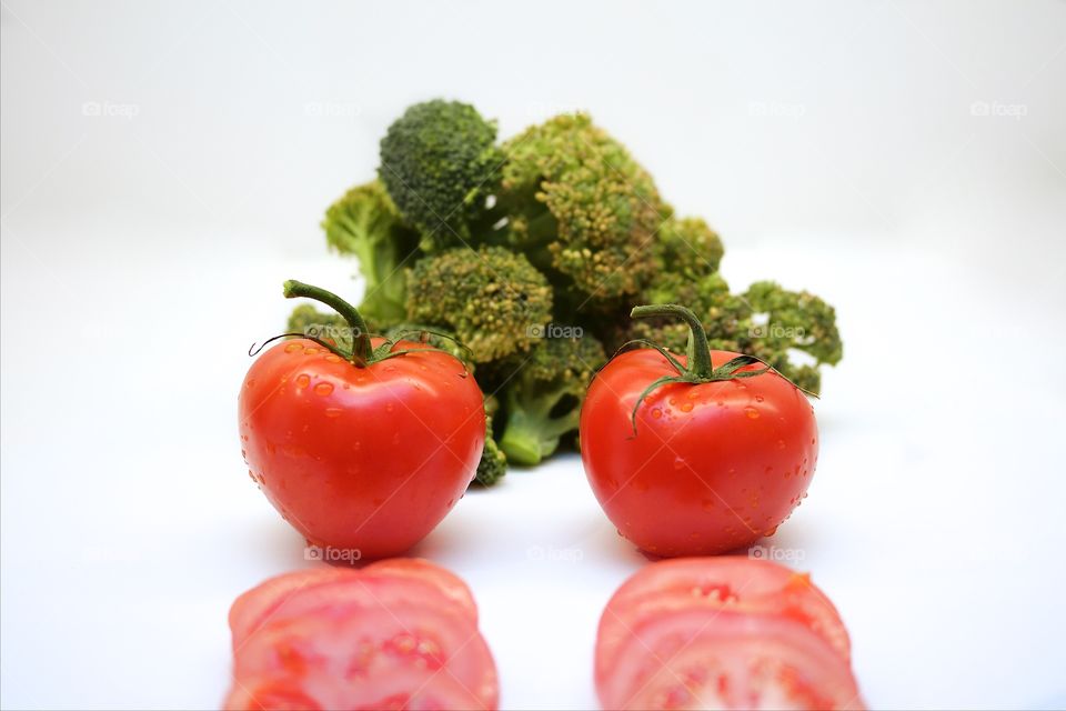 Tomatoes and broccoli 