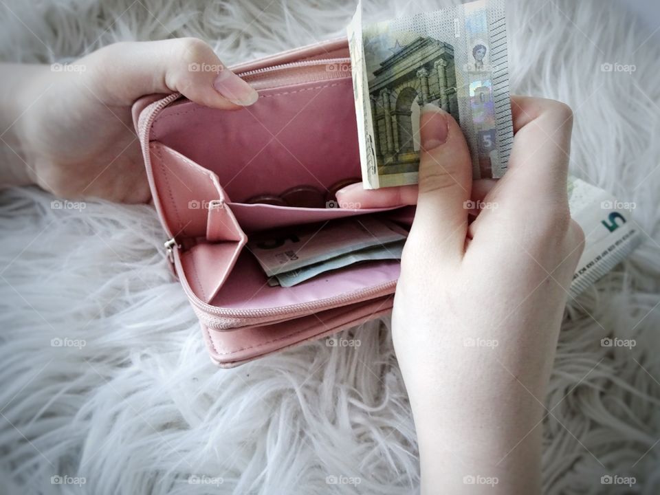 Pink wallet