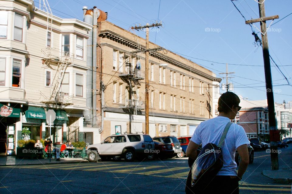 Street. Walking man