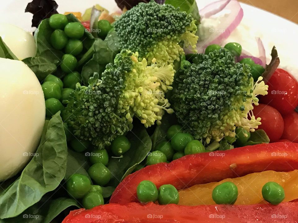 Healthy red and green vegetables,