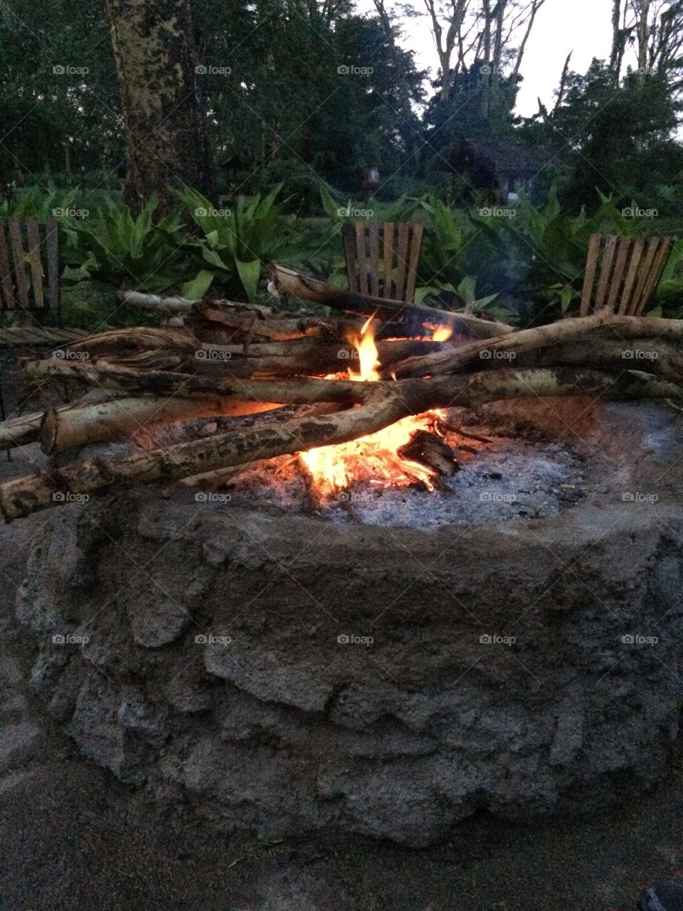Fire pit in Tanzania, Africa