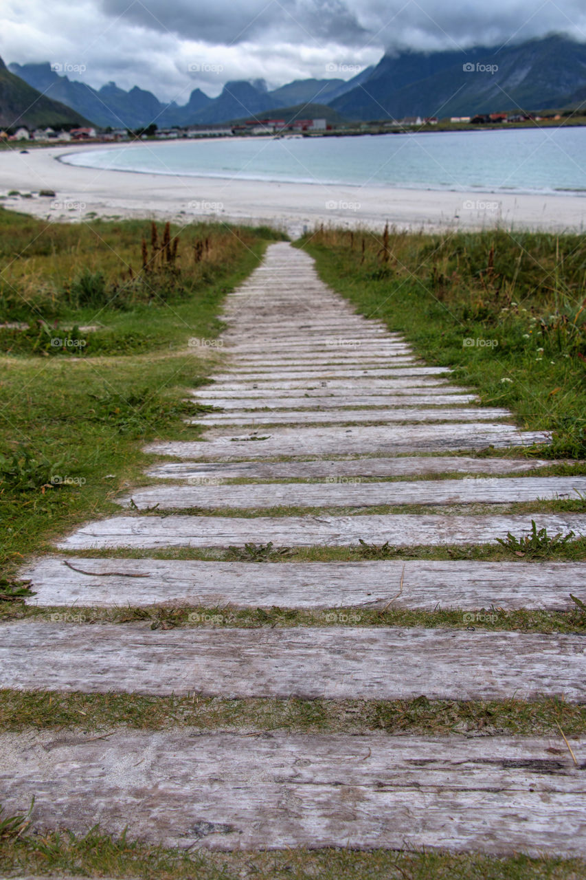Steps to ramberg beach