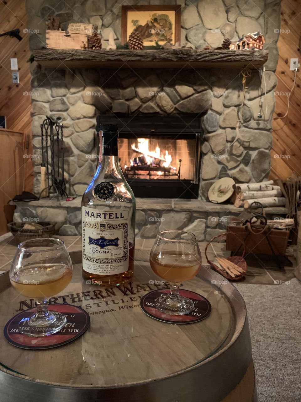 Sipping Cognac by the fire!
