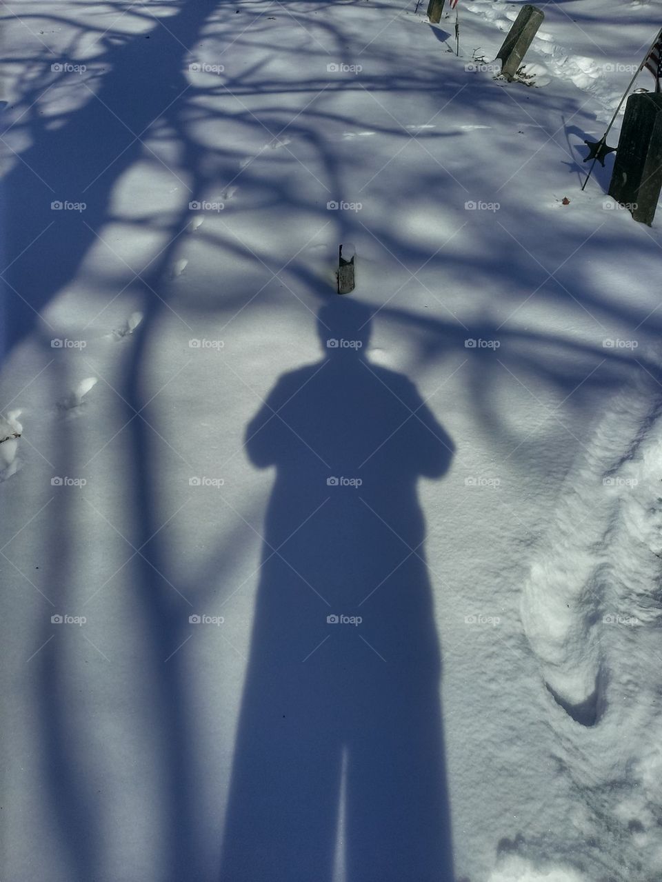 Ghostly Shadow in the Cemetery