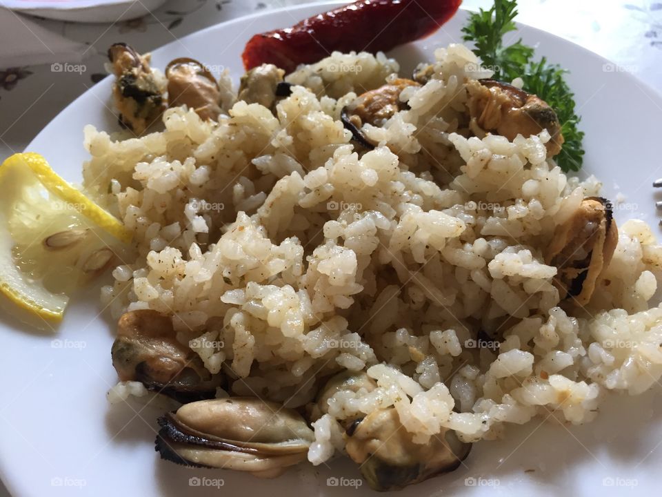 Рис с креветками 