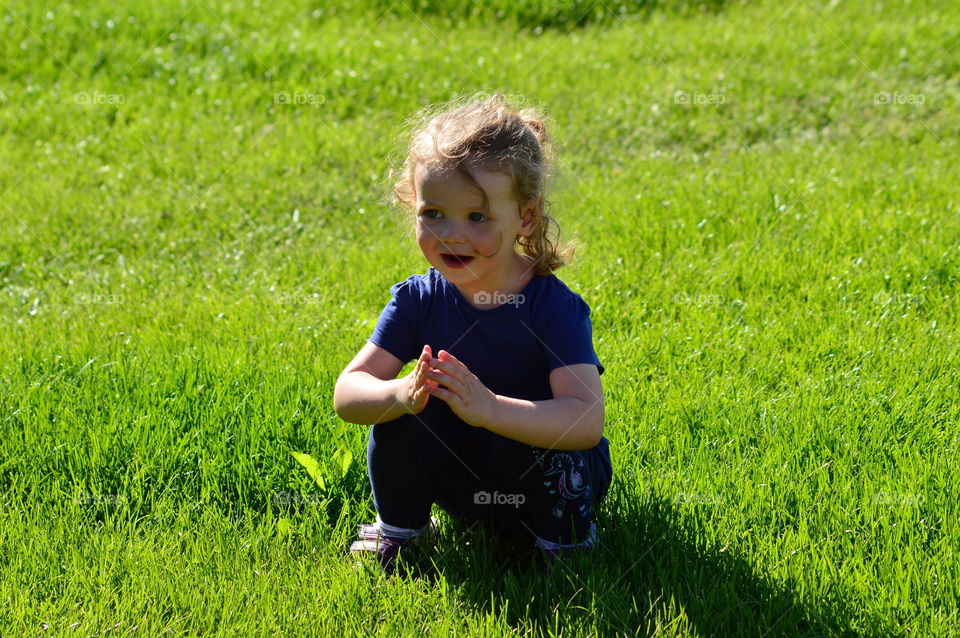 Girl on the grass series