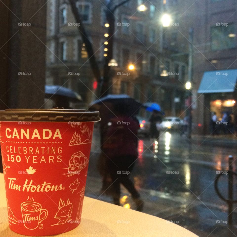 Tim Hortons in a storm 