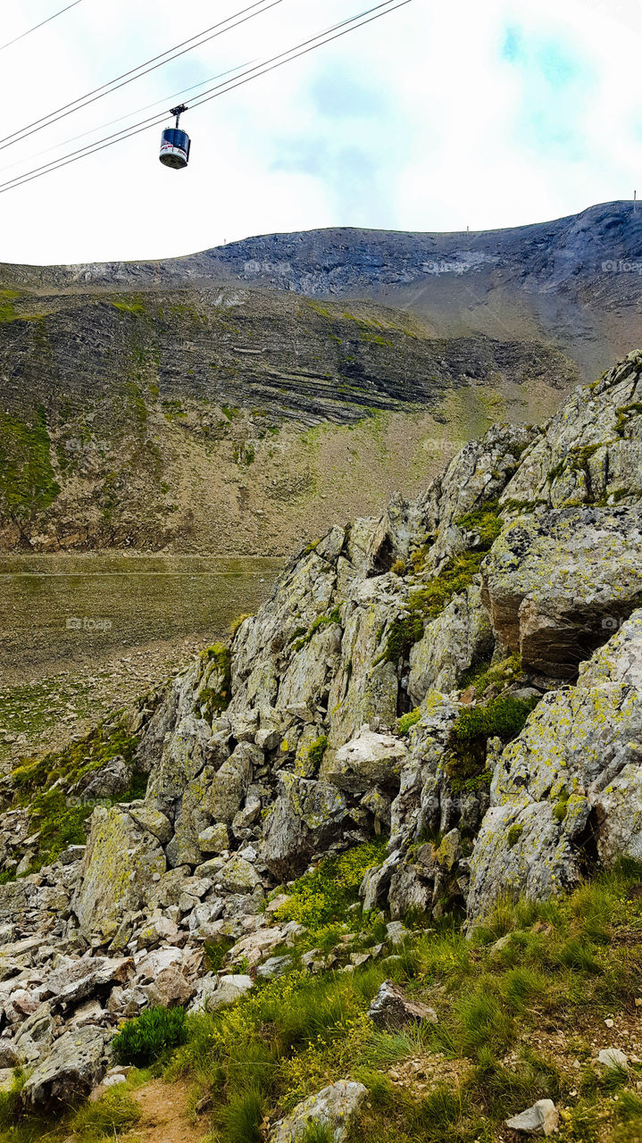 Landscape in Mont-de-lans in France