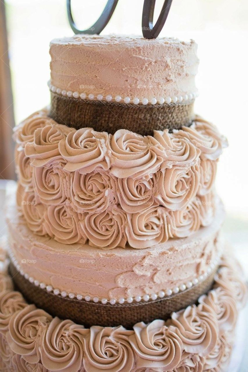 Wedding cake closeup 
