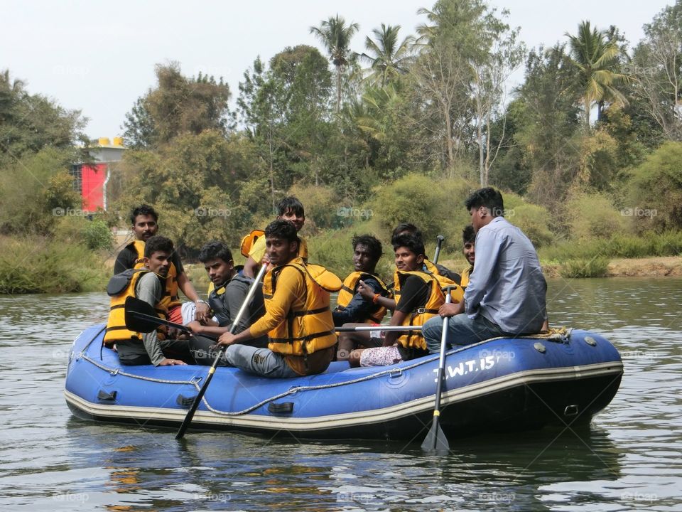 Boating is the leisurely activity of travelling by boat, or the recreational use of a boat whether powerboats, sailboats, or man-powered vessels, focused on the travel itself, as well as sports activities, such as fishing or waterskiing. 