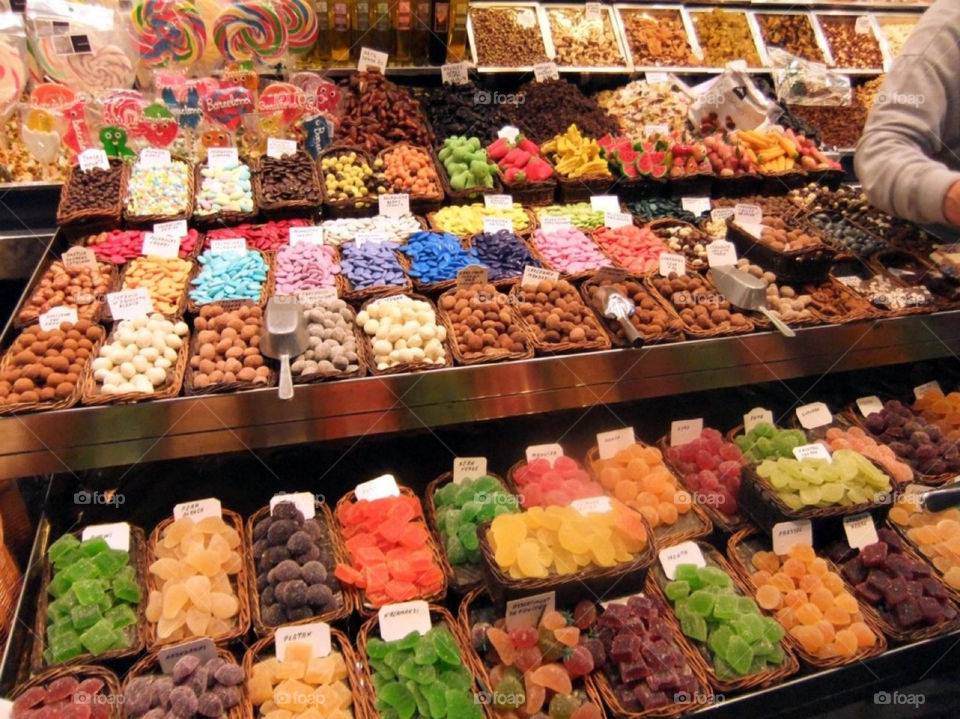 sweets colourful market stall by Balloo