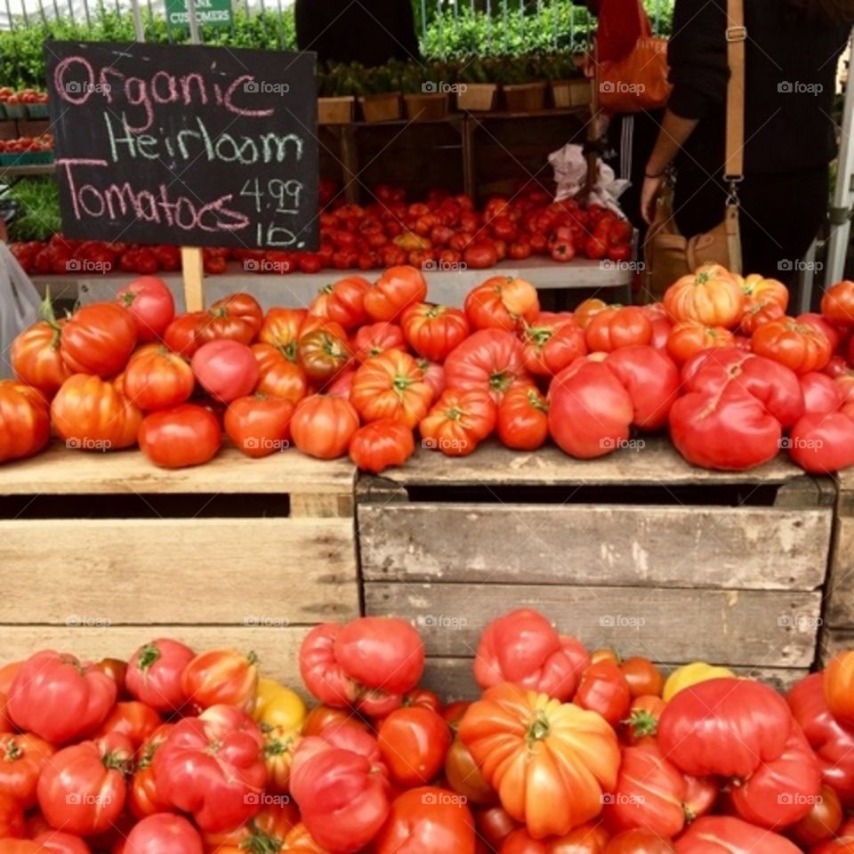 tomatoes at the farmers market!