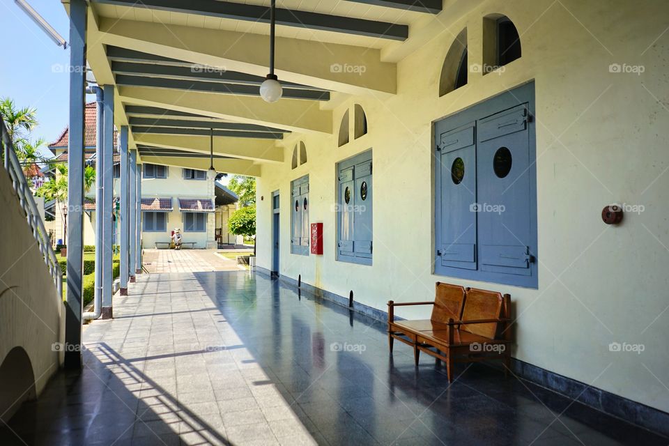 a corner inside the fort vredeburg in Jogjakarta, Indonesia