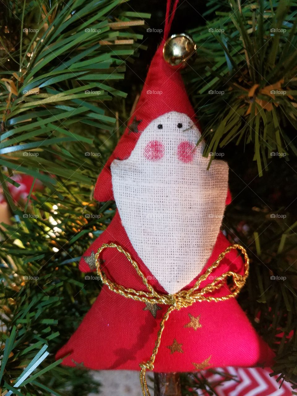rustic Santa ornament