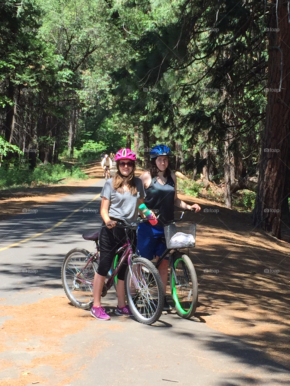 Granddaughters biking