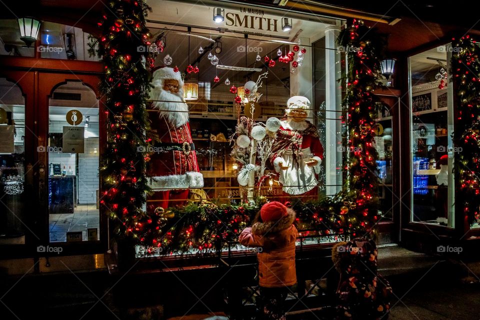 Shop Window with Santa Claus