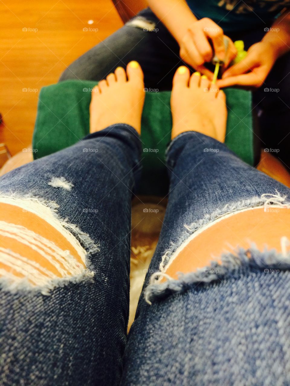 Getting toes done 