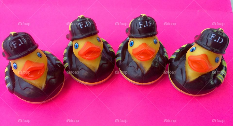 4 rubber duck firefighters 