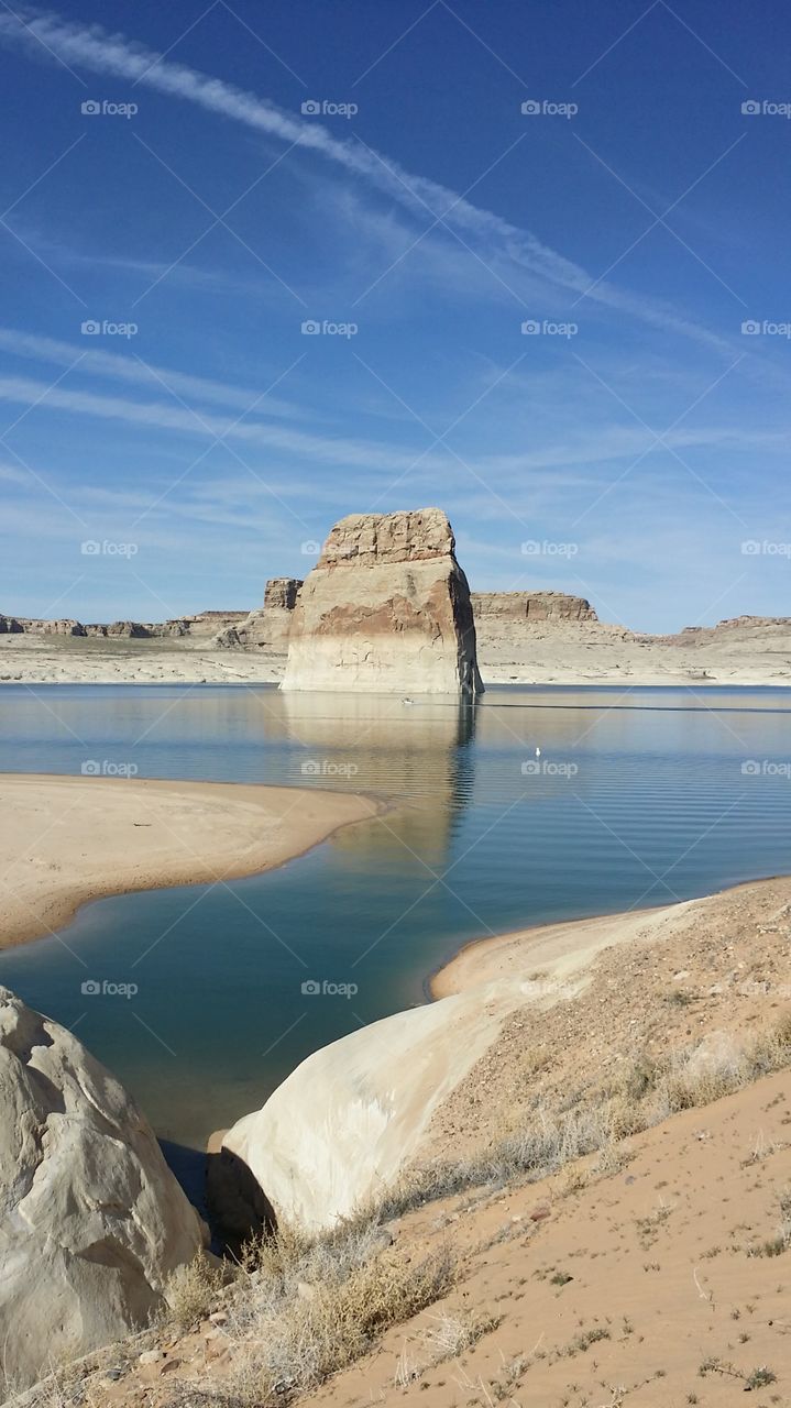 Distant view of rock