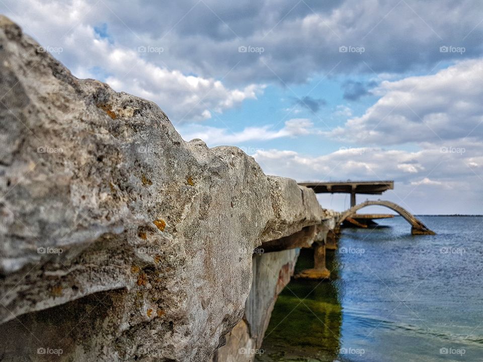 Old pontoon in Mamaia