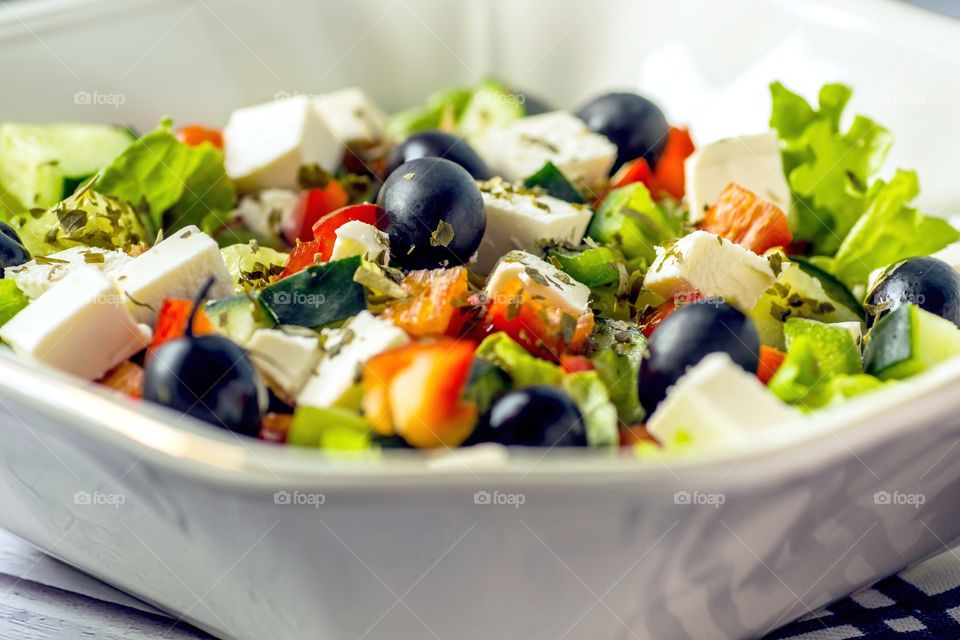 Closeup shot of summer salad