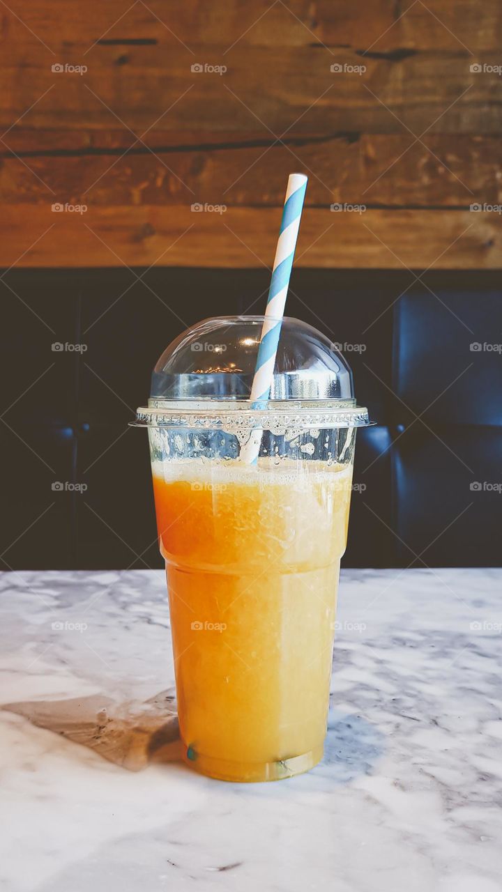 Orange fresh juice.