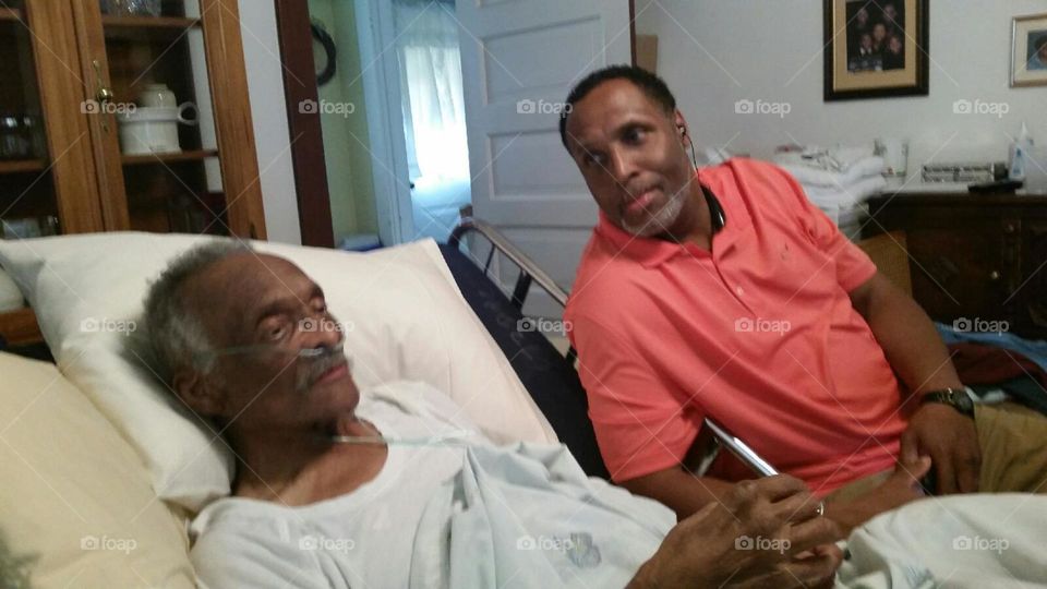 spending last moments with dad. he had cancer