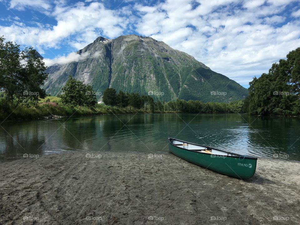 Lake, Water, No Person, Canoe, River