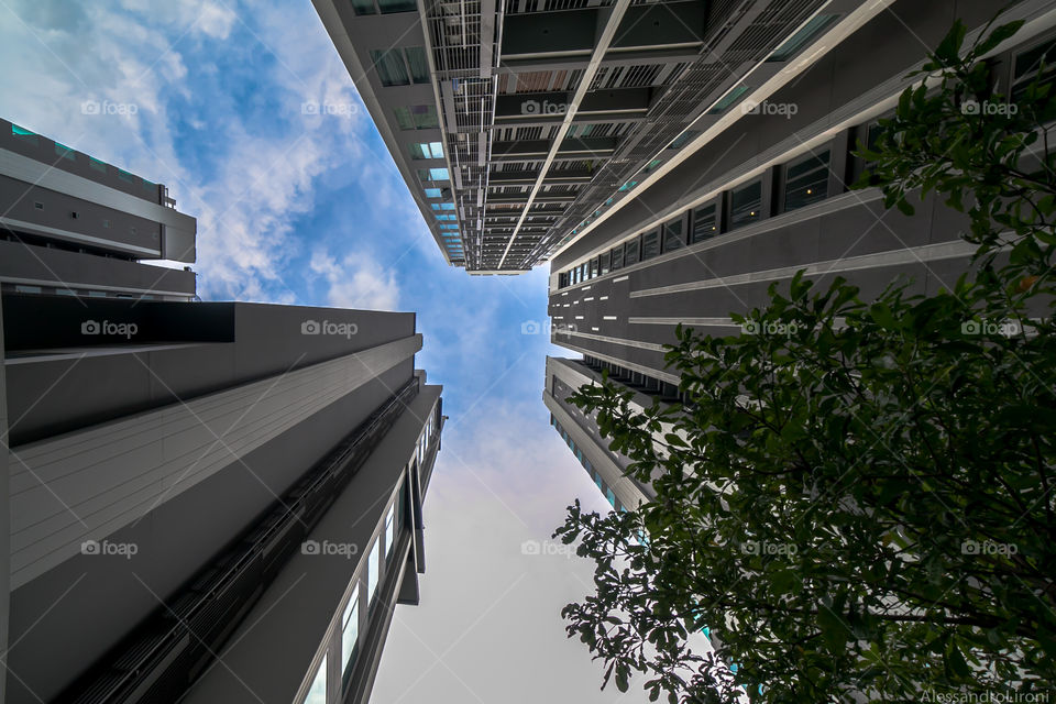 Low angle view of skyscraper